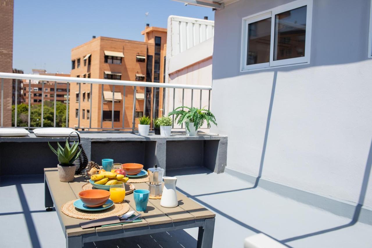 Florit Flats - Cabanyal 3 Bedroom Wifi Ac Terrace Beach Penthouse Valencia Eksteriør billede